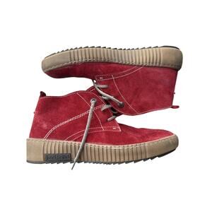 Josef Seibel Maren Red Suede Sherpa Lined Chukka Boots Women’s 38 Germany 7 US